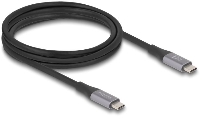 Кабел USB Делок USB 4.0 Тип‑C во Тип‑C, 40 Gbps, 2 m, црн