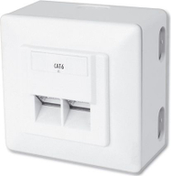 Prizë Digitus DN-9006/B5-N, 2 porta RJ45 Cat 6, e bardhë