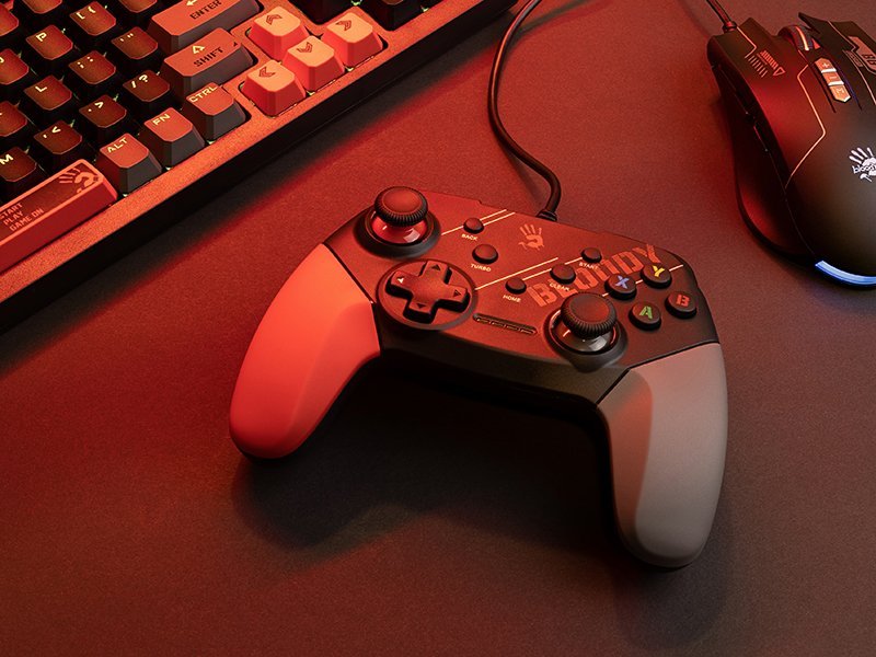 Gamepad A4tech Bloody GP30GP30 BKRD, për PC dhe Nintendo Switch, me kabllo, i zi kuqe