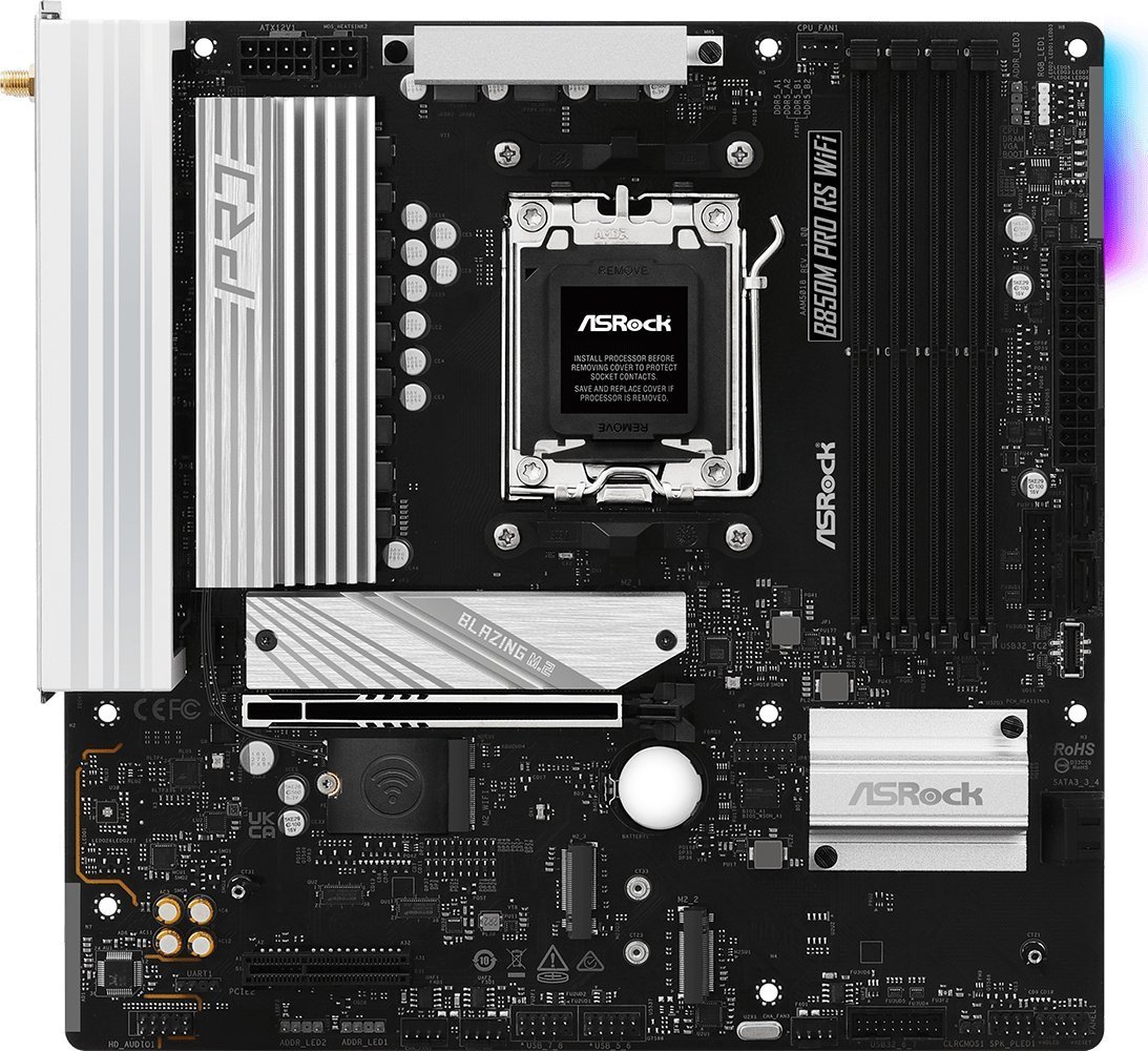 Pllakë amë Asrock B850M Pro RS WiFi, AMD B850, Socket AM5, Micro ATX 2
