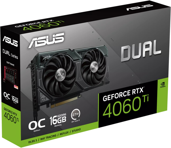 Kartelë grafike ASUS Dual GeForce RTX 4060 Ti OC Edition, 16GB GDDR6