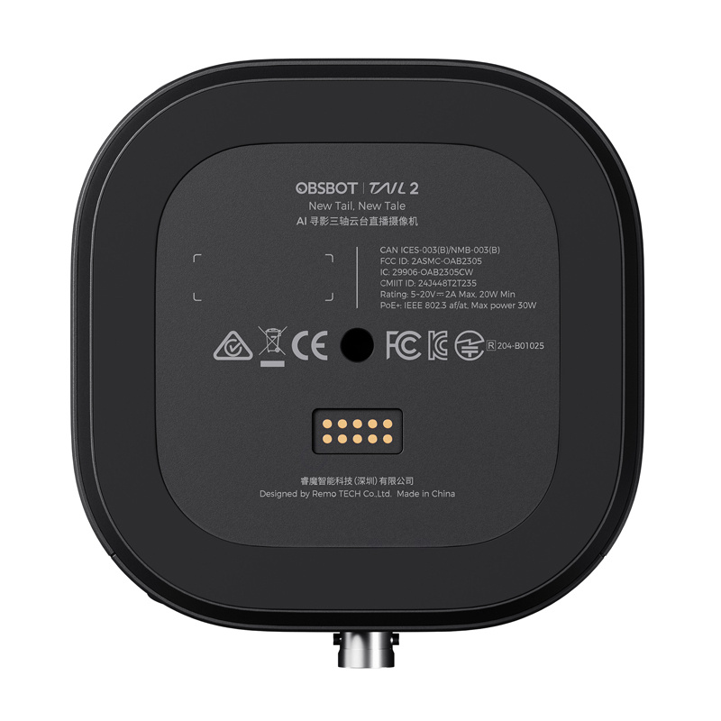 Kamerë konferencash Obsbot Tail 2, 4K, AI auto-track, e zezë