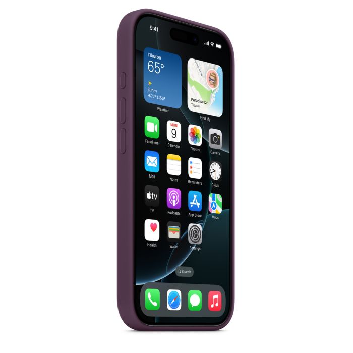 Apple iPhone 16 Pro Silicone Case with MagSafe, Fuchsia (Seasonal)