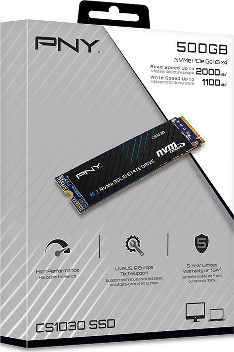 Disk SSD PNY CS1030, 500GB, M.2 2280 PCI-E x4 Gen3 NVMe