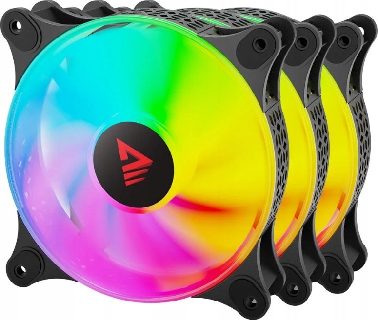 Ventilatorë PC Savio BLAST, 120mm, ARGB, set 3 copë, të zinj