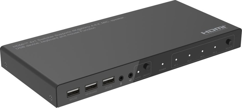 KVM switch Microconnect MC-HDMIKVM0401-4K, 4 porta HDMI, 4K 60Hz, i zi