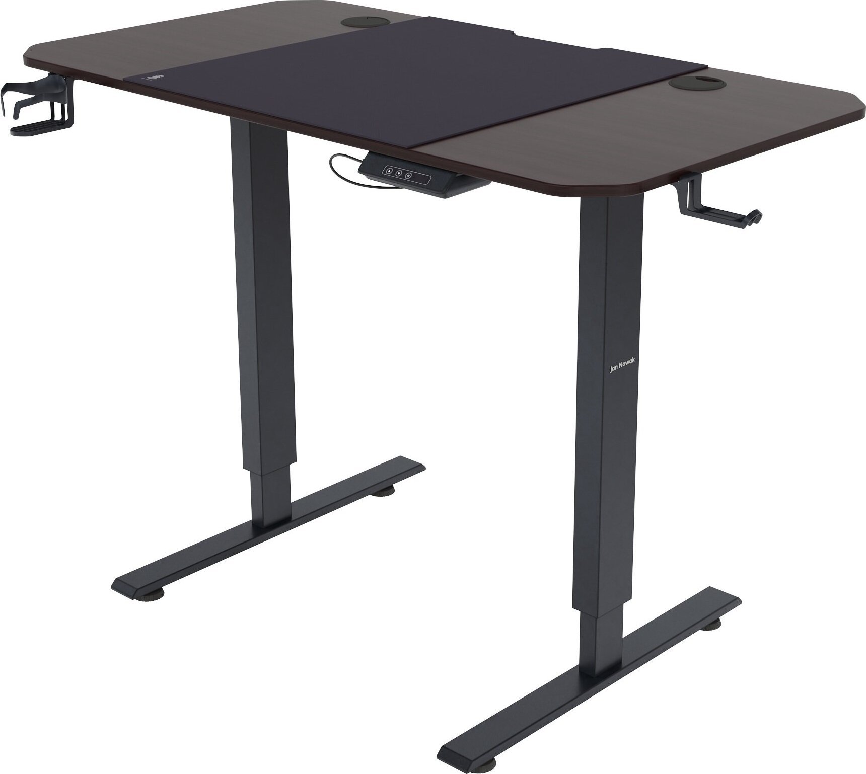 Tavolinë gaming Jan Nowak Egon 1100, rregullim elektrik lartësie, 110 cm, ngjyrë arre