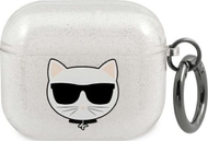 Mbështjellës për kufje Karl Lagerfeld KLA3UCHGS, për AirPods 3, me shkëlqim, argjendtë