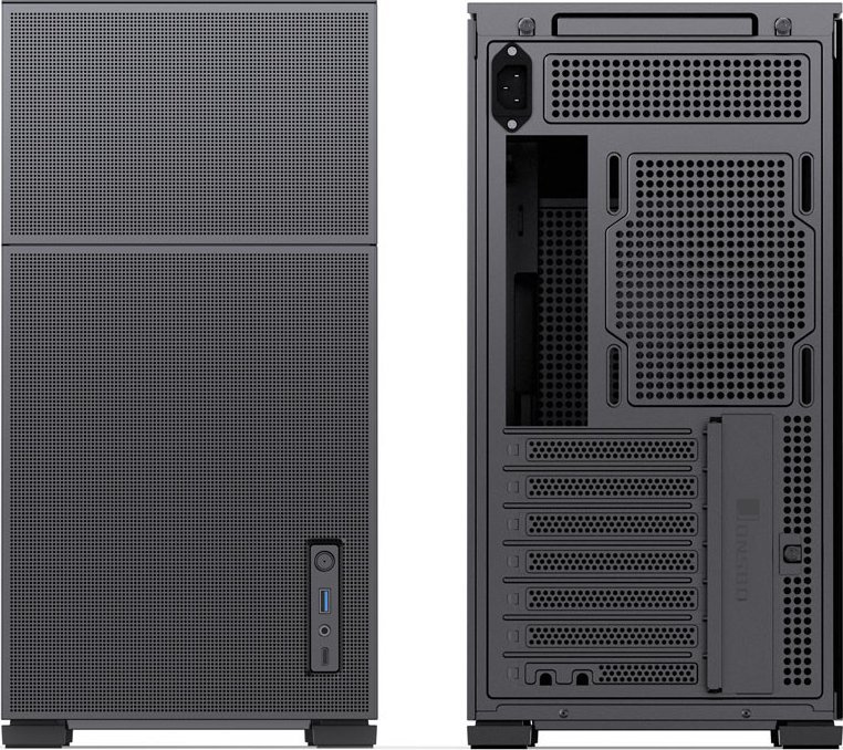 Kuti kompjuteri Jonsbo D41 Mesh, Micro ATX, panel xhami, e zezë