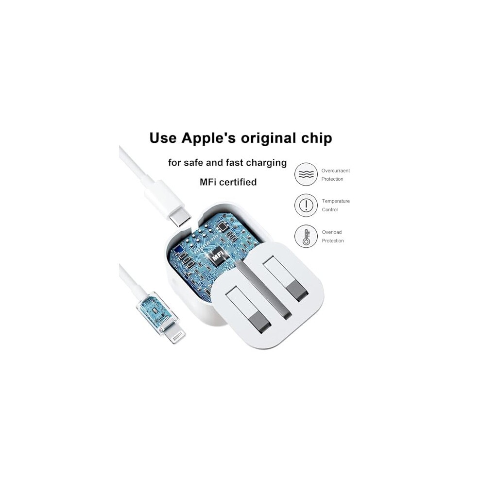 Karikues telefoni Apple 20W USB C, adapter me prizë UK, kabllo Lightning 2m, i bardhë