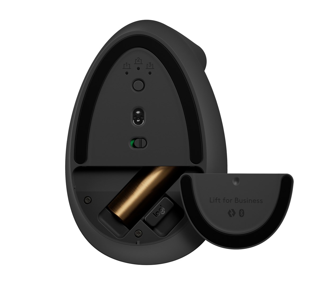 Maus Logitech Lift Vertical Ergonomic for Business, wireless, 4000 DPI, grafit