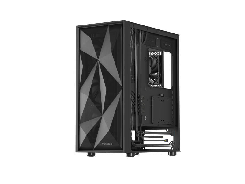 Kutia kompjuterike Genesis Diaxid 605F, ATX, 5 ventilatorë 120mm, e zezë