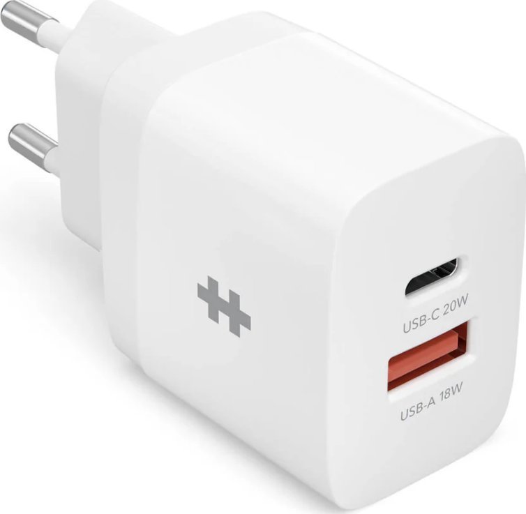 Karikues muri HYPER HJ205EU, 20W, USB C dhe USB A, i bardhë