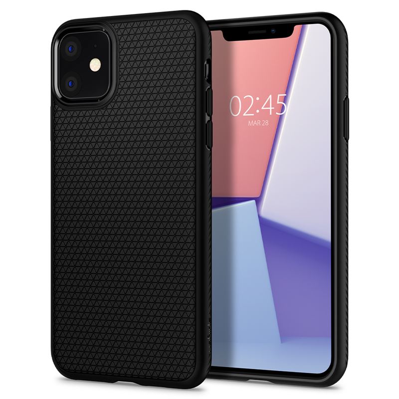 Mbështjellëse për iPhone 11 Spigen Liquid Air, e zezë
