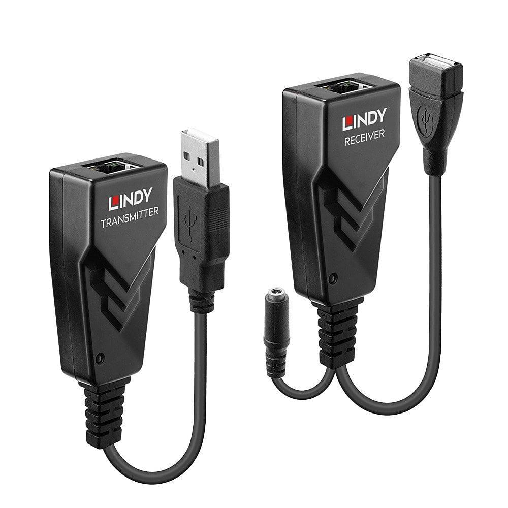 Adaptues USB Lindy 42674, USB në 3.5mm Jack, i zi