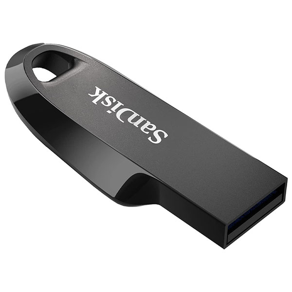 USB Sandisk Ultra Curve, 64GB, 3.2, e zezë