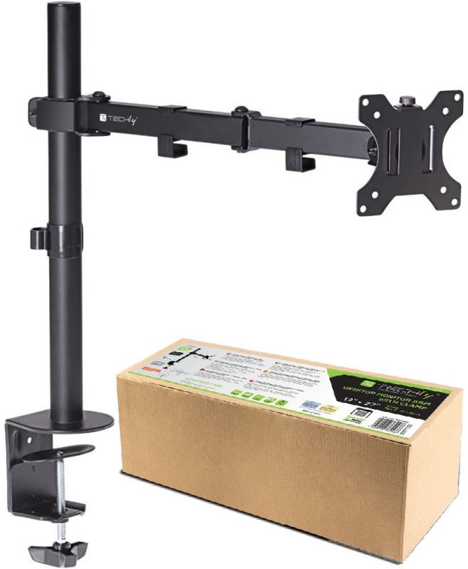 Mbajtës tavoline për monitor Techly Desk Mount, 13-27", VESA, i zi