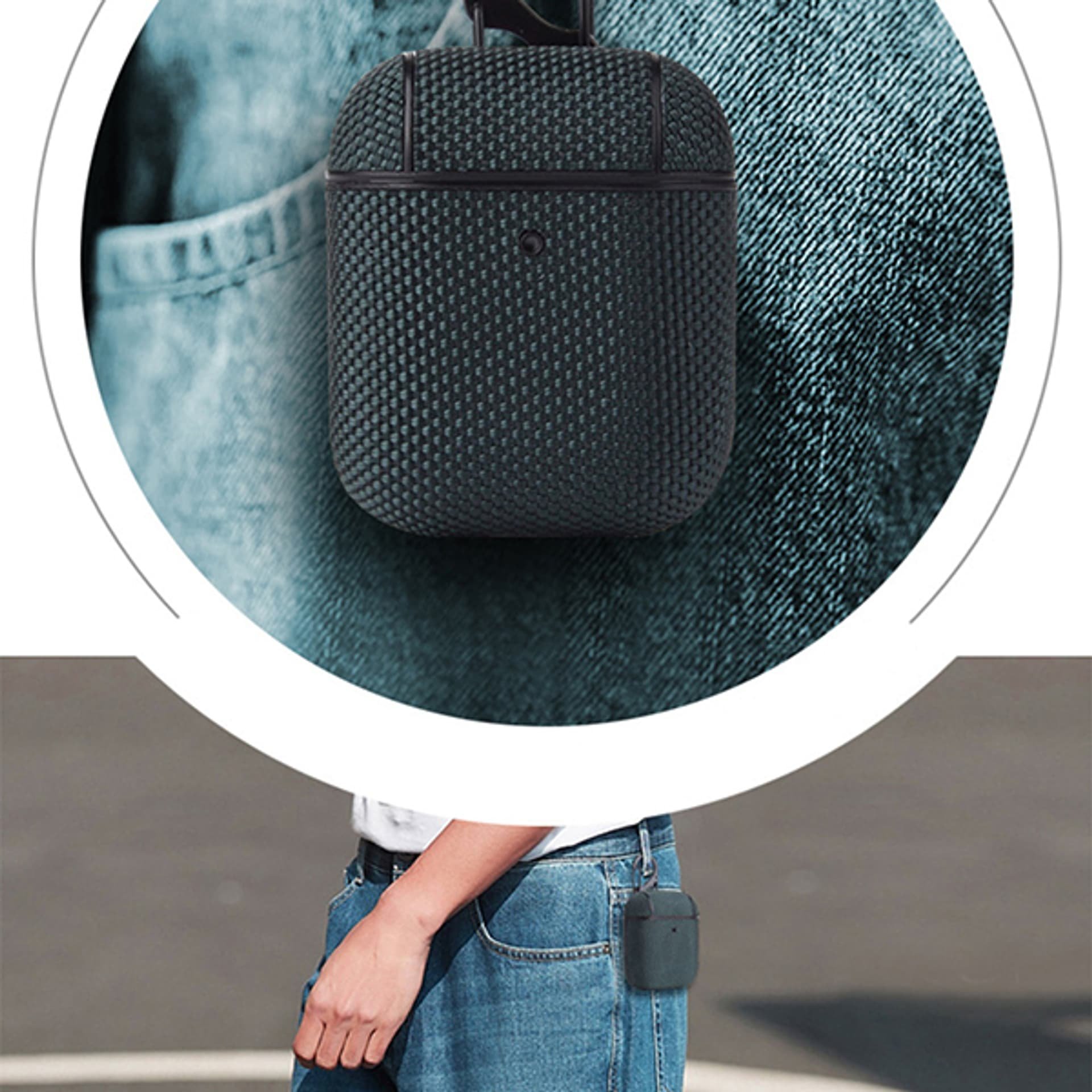 Mbulesë Beline për AirPods 1/2, TPU, me karabinë, ulli