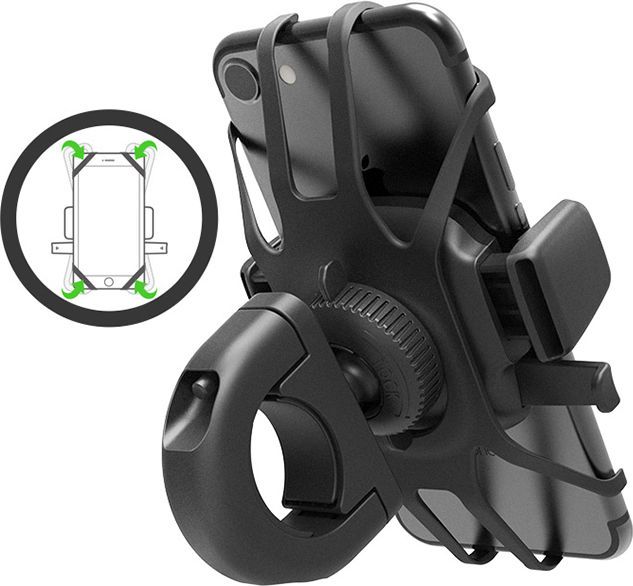 Mbajtëse telefoni për biçikletë iOttie Easy One Touch 4, montim në timon, universale, e zezë