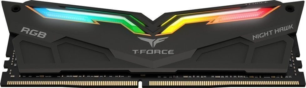 Memorie TeamGroup T-Force Night Hawk RGB Gen2, DDR4, 16 GB, 3600 MHz, CL18, TF14D416G3600HC18JDC01