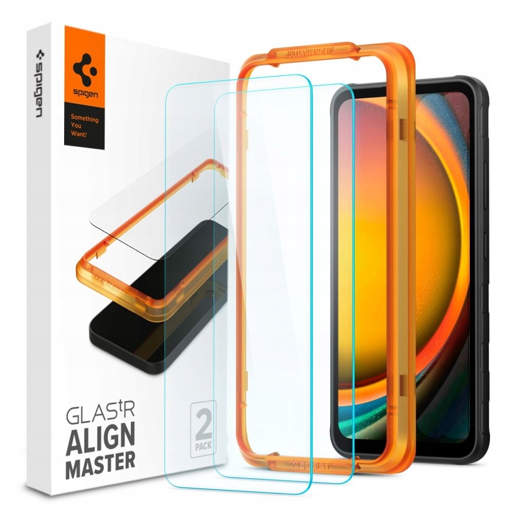 Xham mbrojtës Spigen Glas TR AlignMaster për Samsung Galaxy Xcover 7, 2 copë, transparent