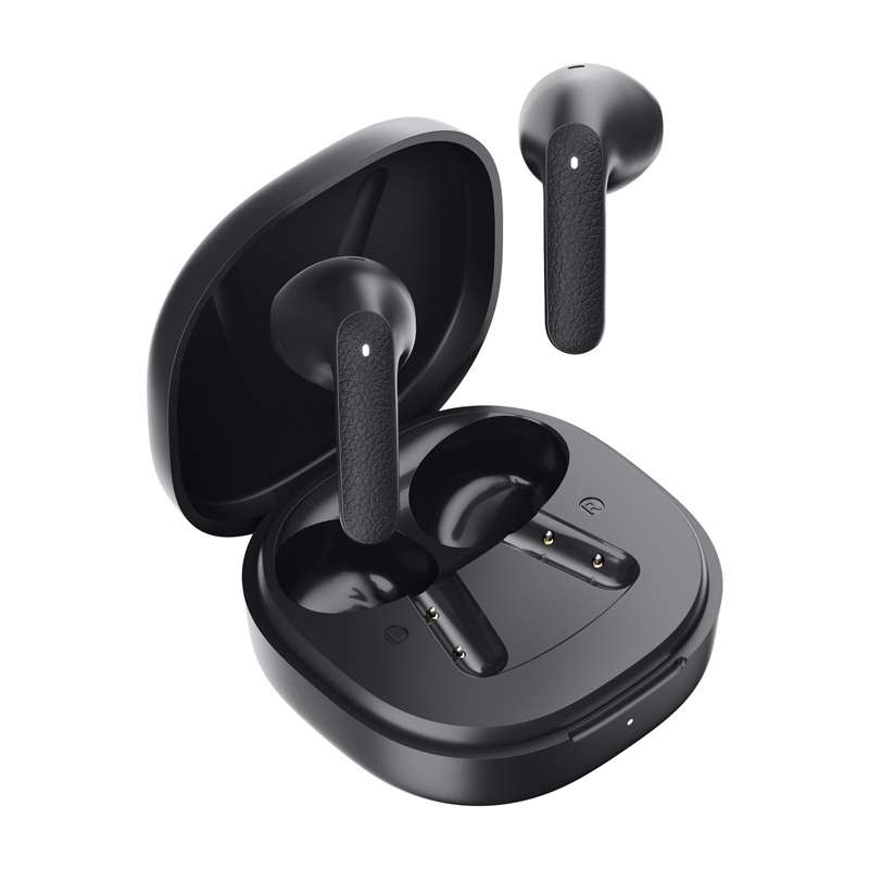 Kufje wireless QCY T41 TWS, 35 orë bateri, me etui karikimi, të zeza