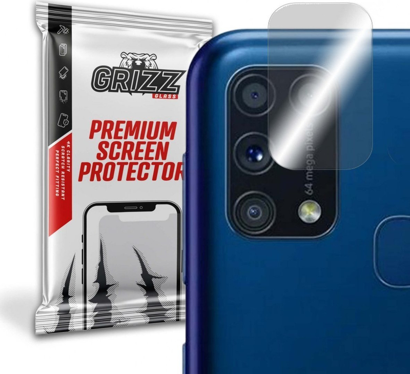 Mbrojtës kamerë GrizzGlass për Samsung Galaxy M31 Prime, xham hibrid, paketim OxyFree