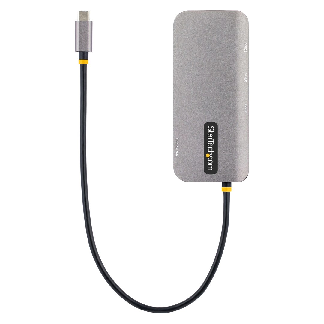 Përshtatës multiport StarTech USB-C, 4K 60Hz, 100W PD, i hirtë