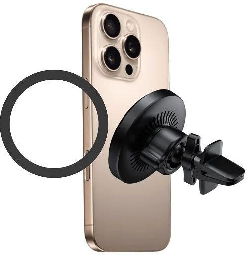 Mbajtës magnetik për veturë Quik QM-910, karikim wireless 15W, USB Type C, i zi
