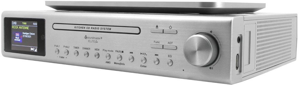 Radio CD Soundmaster EliteLine UR2180SI, DAB+, FM, 6W, argjendi