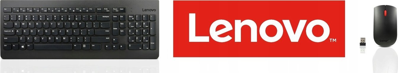 Set tastierë dhe maus Lenovo Essential Wireless Combo 4X30M39472, pa tela, DE layout, i zi