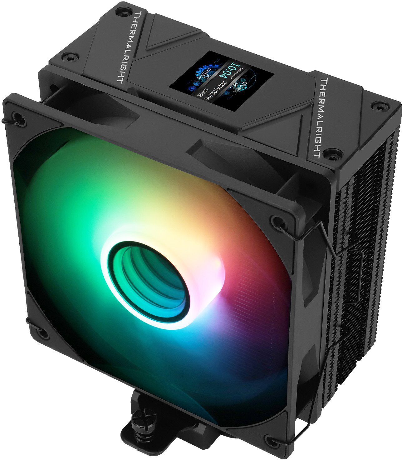 Ладилник за процесор Thermalright Assassin Spirit 120 Vision, 120mm PWM, IPS екран 1.54\", ARGB, црн