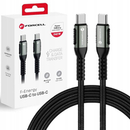Kabllo USB C në USB C Forcell F Energy Cafule C263, 240W 5A, QC 4.0 PD, 0.5m, i zi