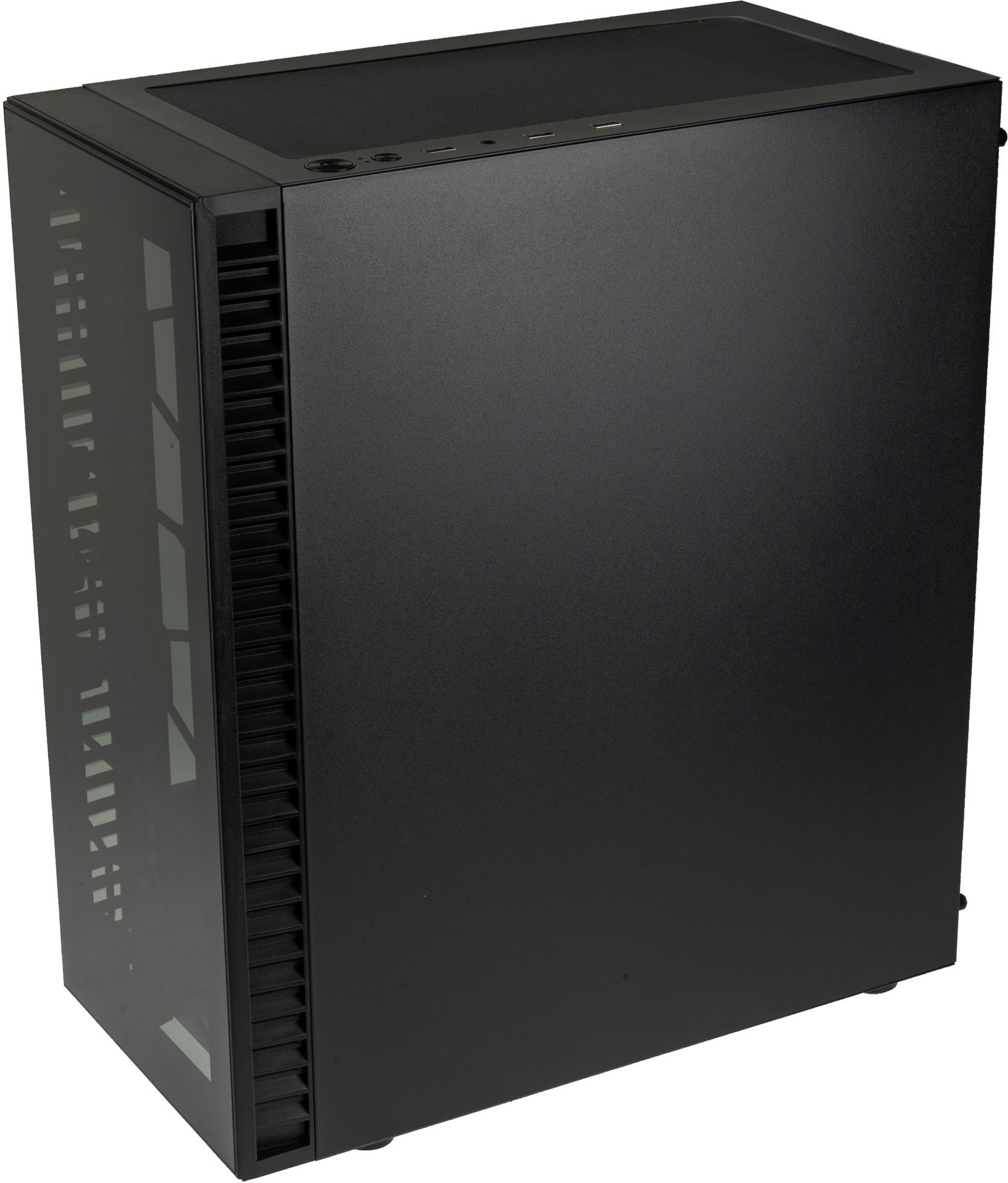 Kuti PC Kolink Observatory HF Glass Core, mid tower, ATX, e zezë pa ventilatorë