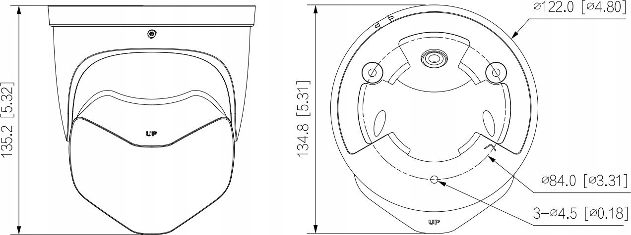 Камера за безбедност Dahua IPC-PDW3849P-A180-E2-as-PV-0280B, агол 180°, Dual Light TiOC, бела