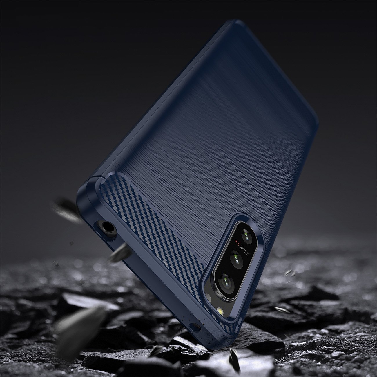 Mbrojtëse telefoni Hurtel Thunder Case për Xiaomi Poco F4 5G, silikoni i blinduar, blu