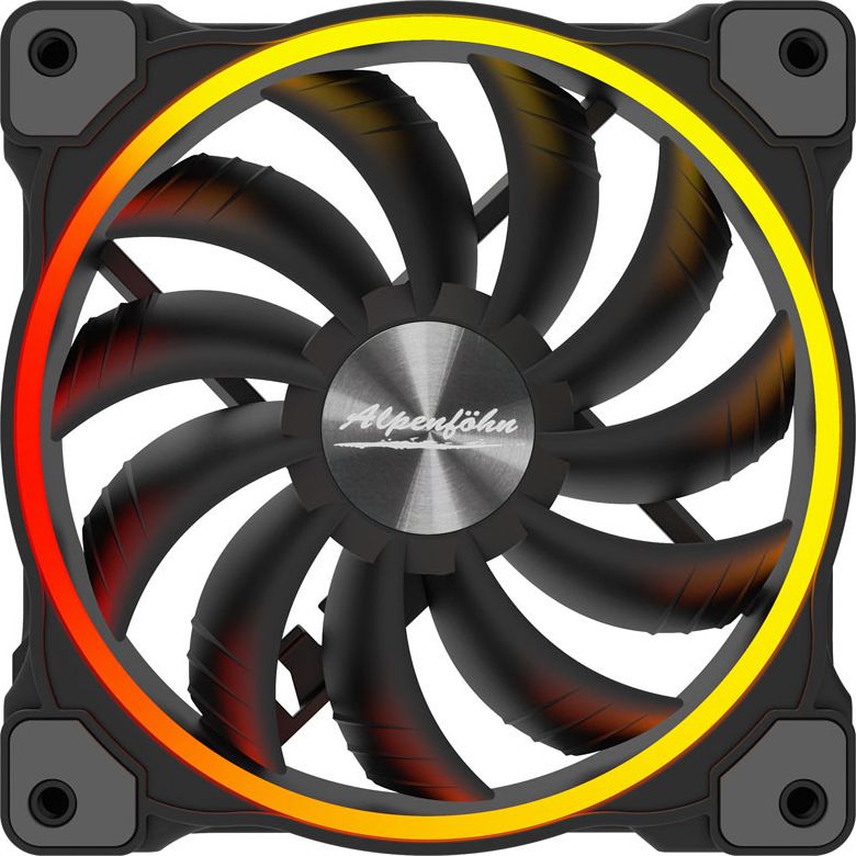 Set ventilatorësh PC Alpenfohn Wing Boost 3 ARGB, 120mm, High Speed, të zinj