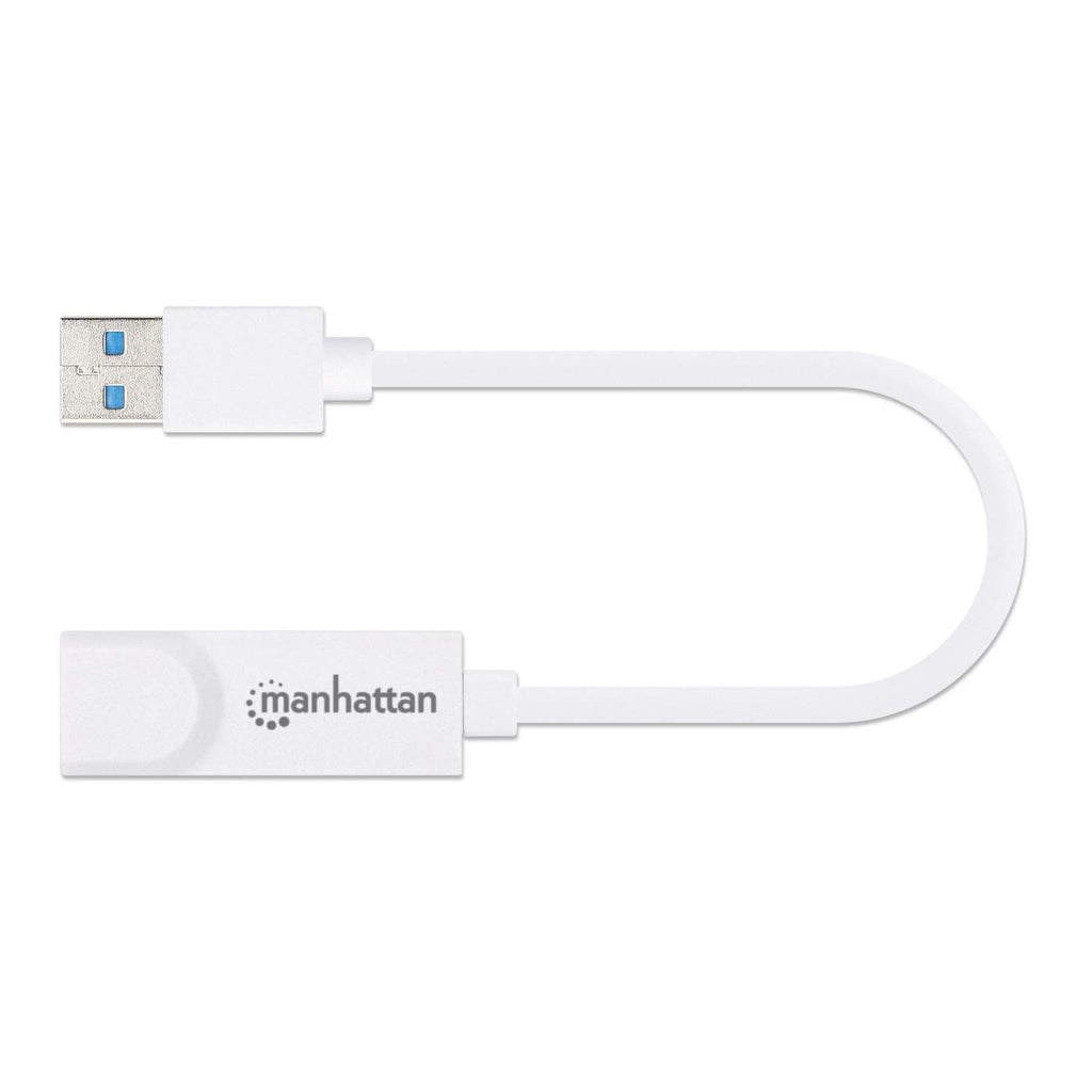 Përshtatës rrjeti Manhattan USB 3.0 në Gigabit, RJ45, 2 Gbps, i bardhë