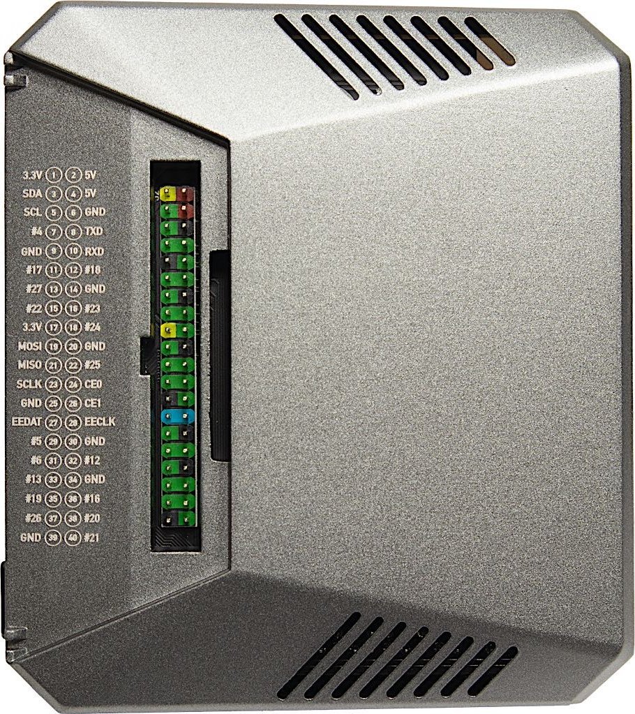 Kuti për zhvillim Inter-Tech ODS-727, për Raspberry Pi 4, alumini, gri