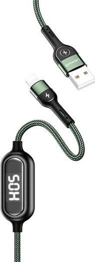 Kabllo USAMS USB-A-Lightning, 1.2m, e zezë