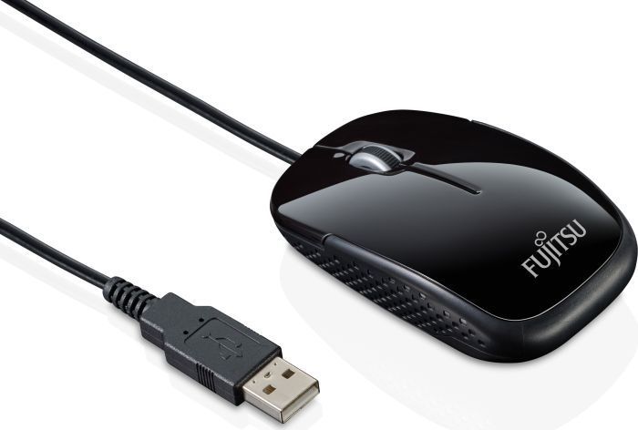 Maus Fujitsu M420, me kabllo, USB, i zi