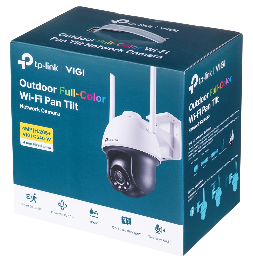 Kamerë sigurie TP-LINK TP-LINK VIGI C540-W, 4 MP, 2560 x 1440, me mikrofon të integruar, e zezë / e bardhë