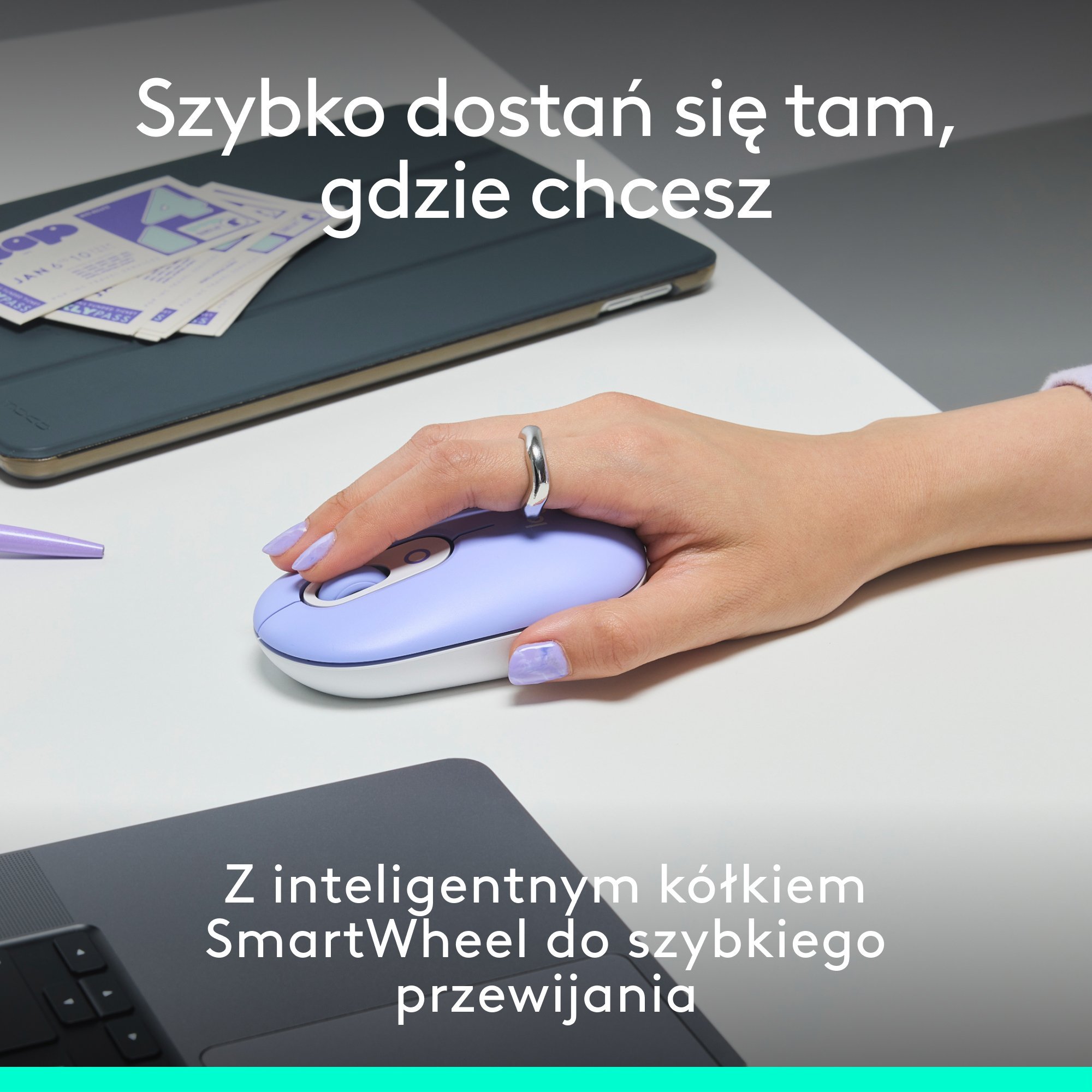 Set tastierë dhe maus Logitech POP Icon, Bluetooth, shumëplatformësh, lejla dhe e bardhë