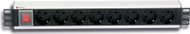 Shirit kontakti rack Techly I-CASE STRIP-18SH, 19", 8x Schuko, kabllo 3m