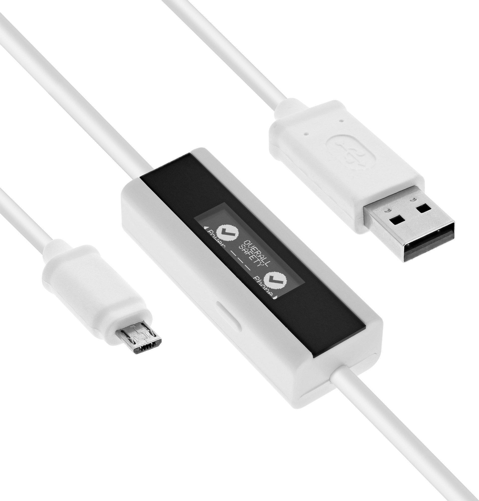 Multimetër USB InLine Smart Control, monitorim karikimi, kabllo 1m, i zi