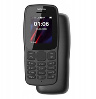 Telefoni Nokia 106 Dual SIM 2018, ekran 1.8", radio FM, gri e errët
