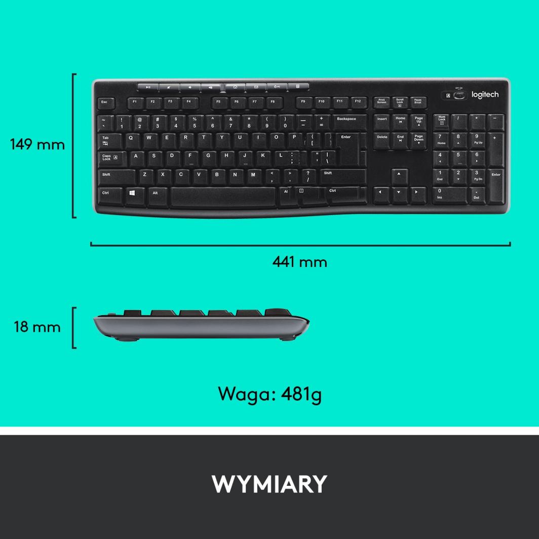 Tastierë dhe maus Logitech MK270 (920-004508), EN, e zezë