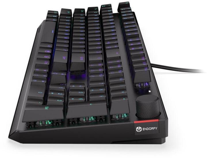 Tastierë Endorfy Thock, Kailh Blue, RGB LED, e zezë, US