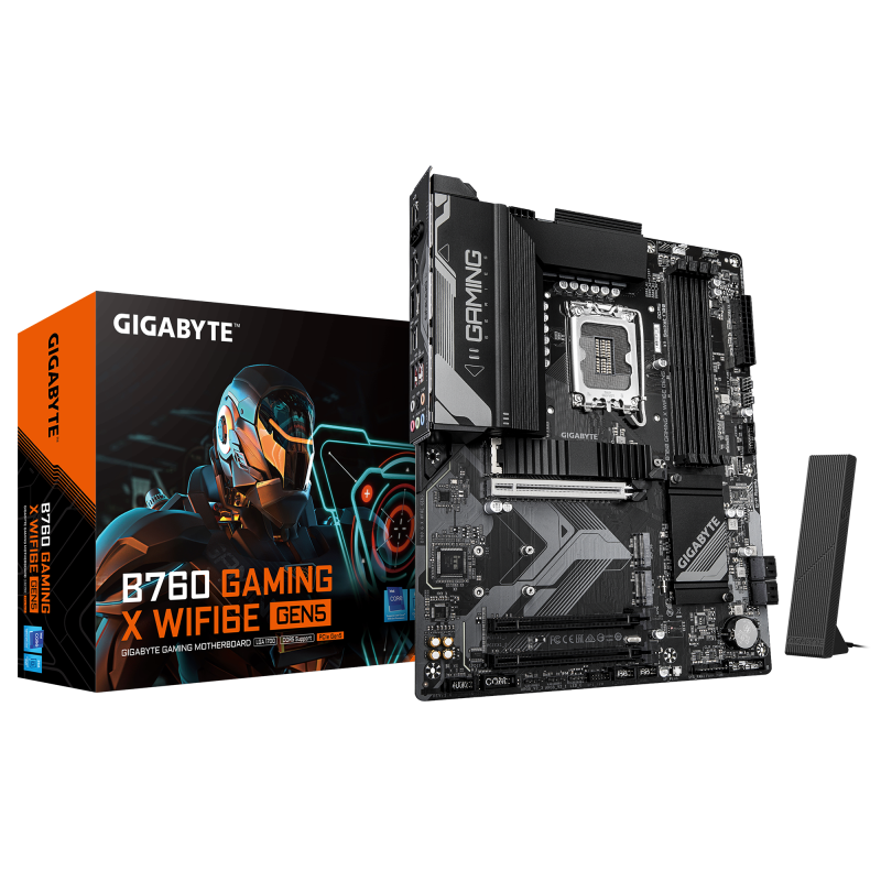 Pllakë amë Gigabyte B760 Gaming X WiFi 6E Gen5, DDR5, Wi Fi 6E, 2.5Gb