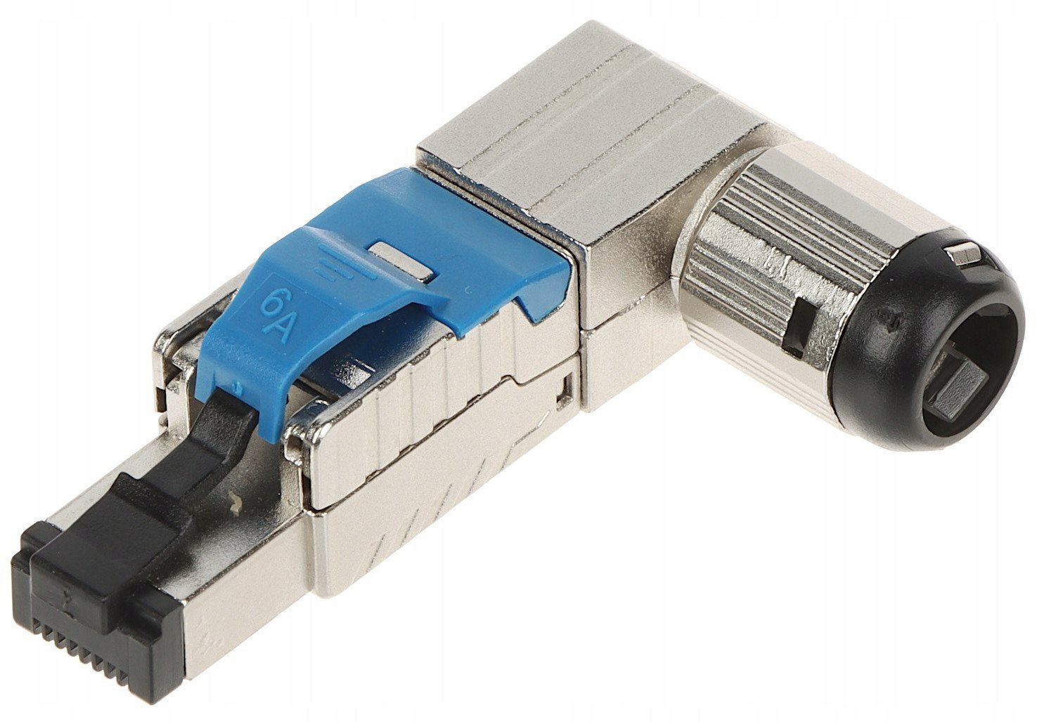Prizë modulare Fishi RJ45 FTP CAT6A, e ekranizuar, këndore
